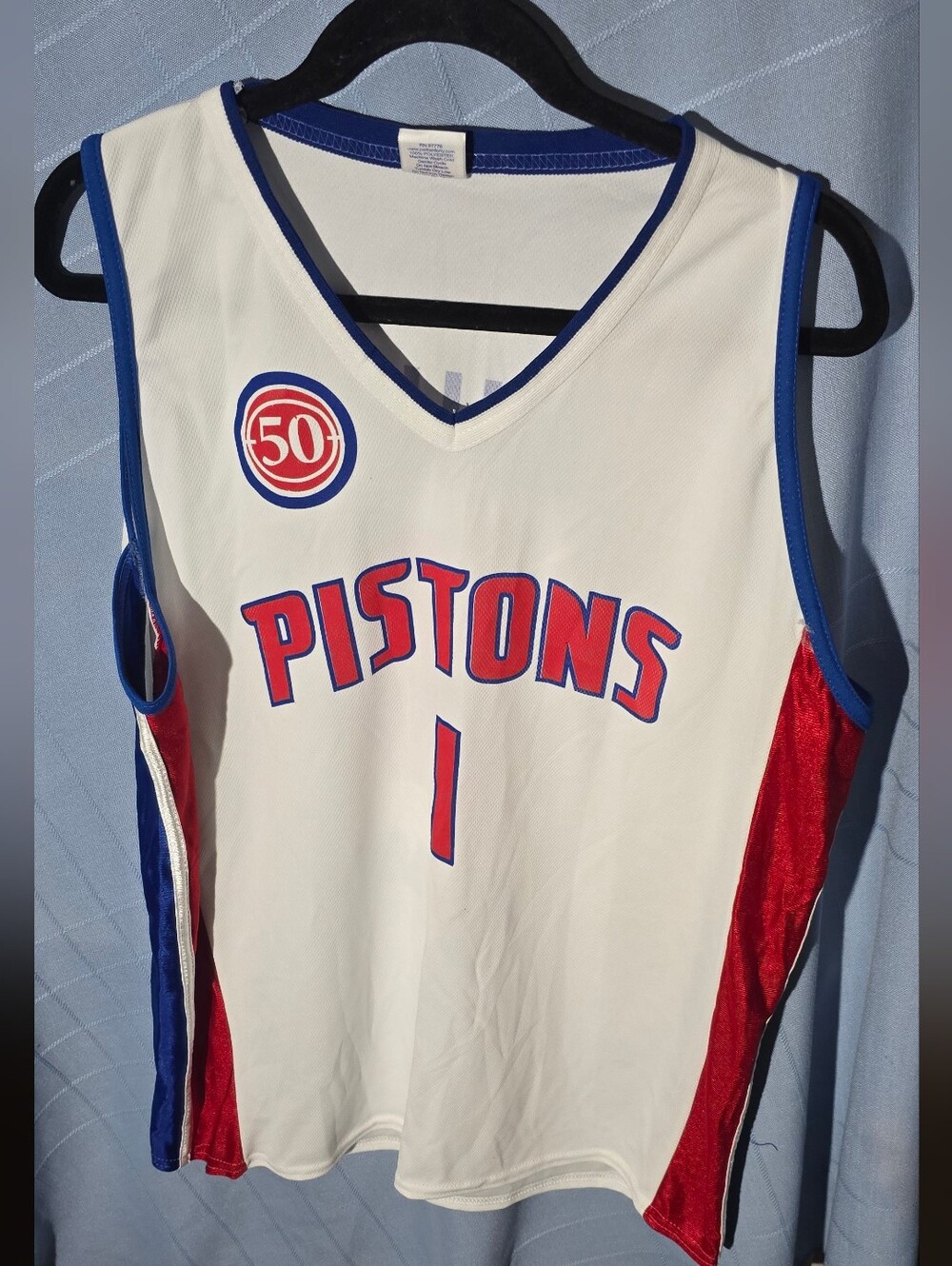 Pistons Billups #1 Basketball Jersey - Official Team Colors